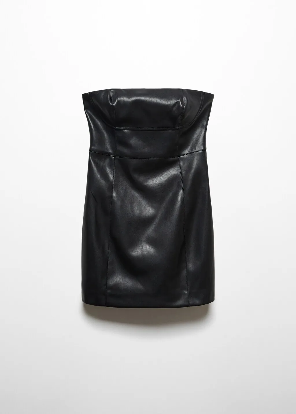 Vestito senza spallini similpelle