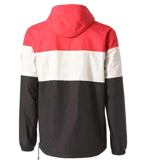 YOUNG & RECKLESS giacca da uomo di transizione pull-over in giacca a vento stile color block 140003 rosso-bianco-nero